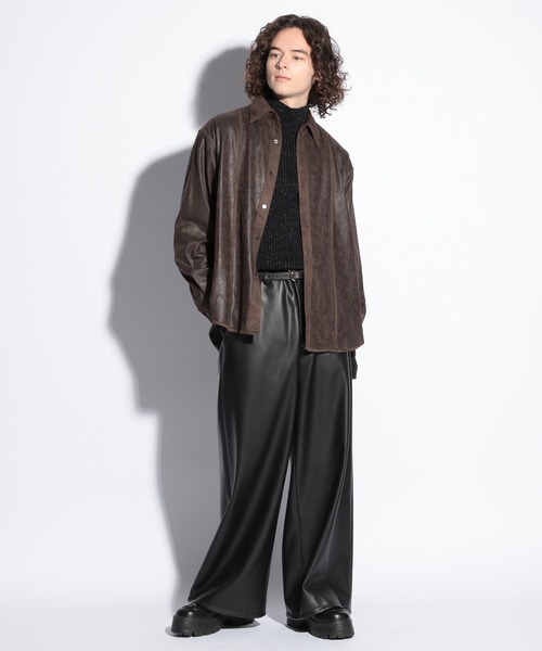 フェードフェイクレザーキリカエシャツ(HARE)