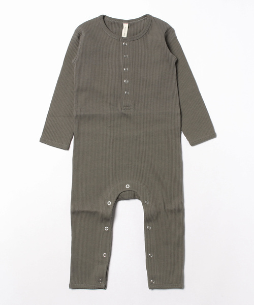 【セール】【Bs】【it】【Quincy Mae】RIBBED BABY JUMPSUIT | CHARCOAL（その他ベビー用品）｜Quincy Mae（クインシーメイ）