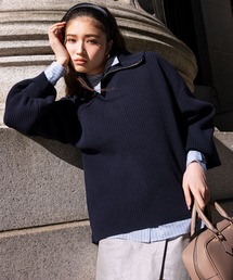 VIS | アシメファスナーニット(ニット/セーター)