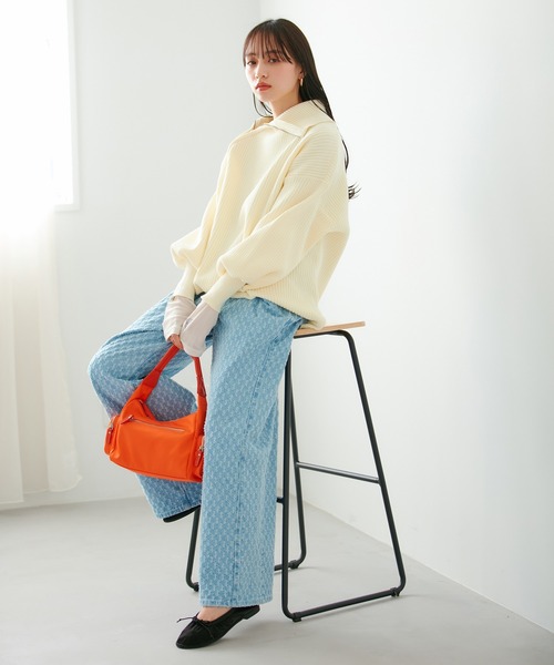 VIS（ビス）の「アシメファスナーニット（ニット/セーター・レディース・グレー系その他/オフホワイト/ライトグリーン/ブルー系その他・FREE）」の13枚目の写真