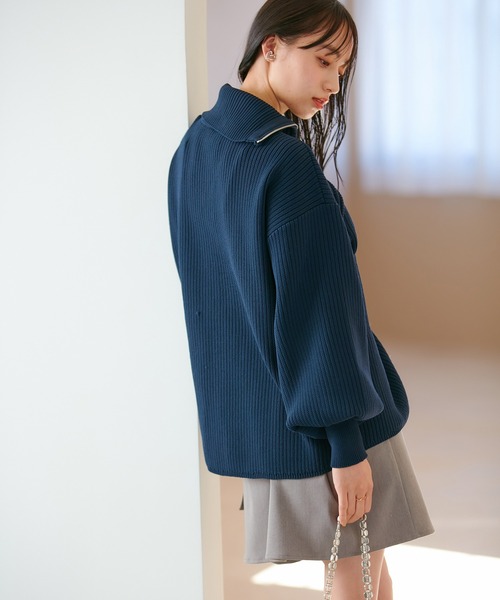 VIS（ビス）の「アシメファスナーニット（ニット/セーター・レディース・グレー系その他/オフホワイト/ライトグリーン/ブルー系その他・FREE）」の16枚目の写真