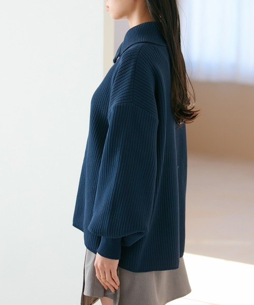 VIS（ビス）の「アシメファスナーニット（ニット/セーター・レディース・グレー系その他/オフホワイト/ライトグリーン/ブルー系その他・FREE）」の20枚目の写真