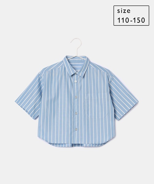 ROPE' PICNIC(ロペピクニック)の「【BOYS】ハーフスリーブシャツ/リンクコーデ(シャツ/ブラウス・キッズ・ネイビー/サックスブルー・130/120/140/110/150)」の2枚目の写真