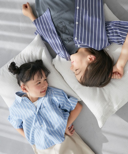 ROPE' PICNIC(ロペピクニック)の「【BOYS】ハーフスリーブシャツ/リンクコーデ(シャツ/ブラウス・キッズ・ネイビー/サックスブルー・130/120/140/110/150)」の20枚目の写真