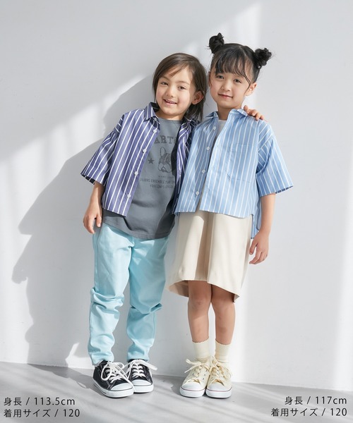 ROPE' PICNIC(ロペピクニック)の「【BOYS】ハーフスリーブシャツ/リンクコーデ(シャツ/ブラウス・キッズ・ネイビー/サックスブルー・130/120/140/110/150)」の18枚目の写真