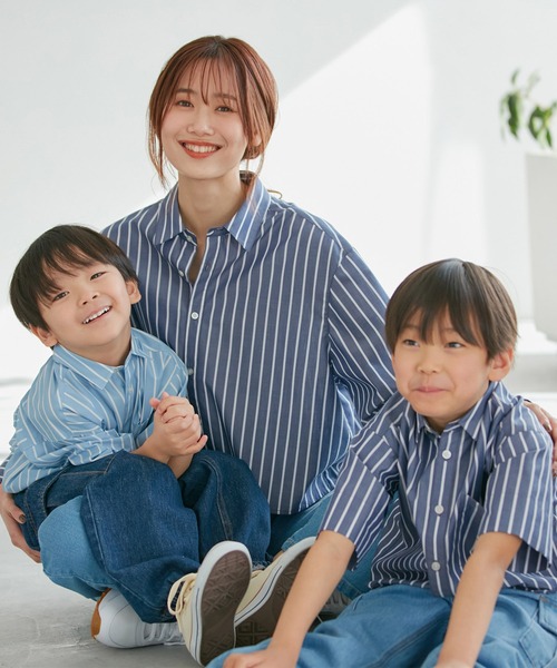 ROPE' PICNIC(ロペピクニック)の「【BOYS】ハーフスリーブシャツ/リンクコーデ(シャツ/ブラウス・キッズ・ネイビー/サックスブルー・130/120/140/110/150)」の15枚目の写真