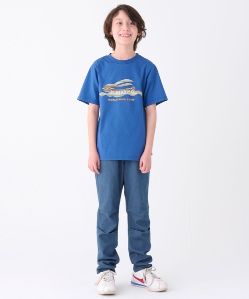 KRIFF MAYER Kid's Collection(クリフメイヤーキッズコレクション)の「ハイメッシュデニムパンツ(テーパードタイプ)(デニムパンツ・キッズ・ライトブルー/ダークブルー・120/130/140/150/160/170)」の6枚目の写真