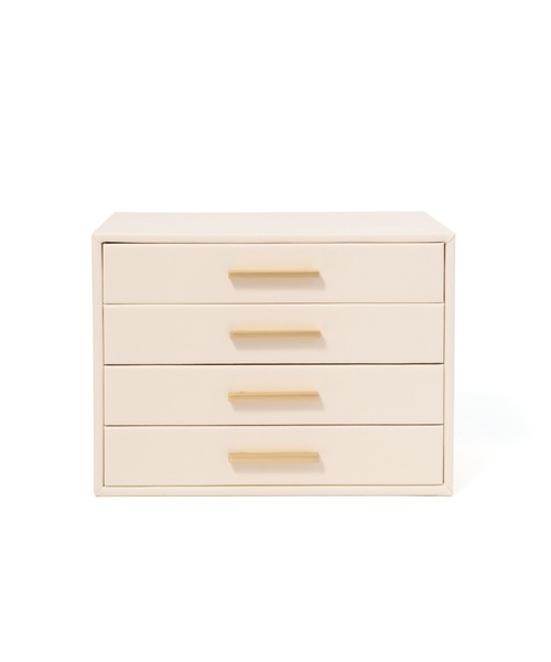 Francfranc(フランフラン)の「ドロワー ジュエリーボックス 4段 ホワイト(収納グッズ・レディース・ホワイト・FREE)」の2枚目の写真