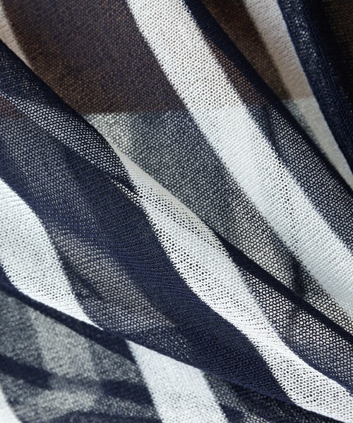 COLLAGE GALLARDAGALANTE（コラージュガリャルダガランテ）の「シアーボーダーニット（ニット/セーター・レディース・ホワイト/ネイビー・FREE）」の18枚目の写真