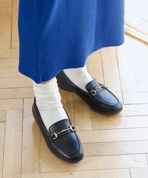 【ELLE PLANET】スクエアトゥビットローファー