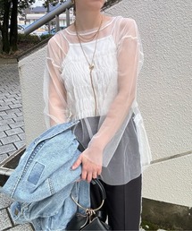 y/m by misato | チュールビスチェレイヤードトップス(Tシャツ/カットソー)
