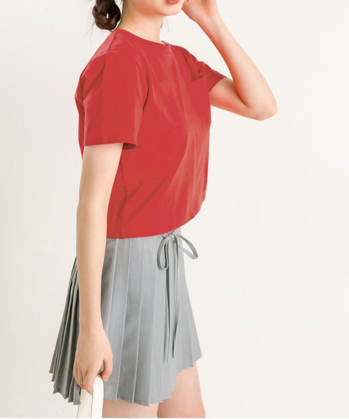 OLIVE des OLIVE(オリーブデオリーブ)の「リボン刺繍ティーシャツ 1041060570(Tシャツ/カットソー・レディース・レッド/ピンク/ブラック/サックスブルー/オフホワイト・FREE)」の13枚目の写真