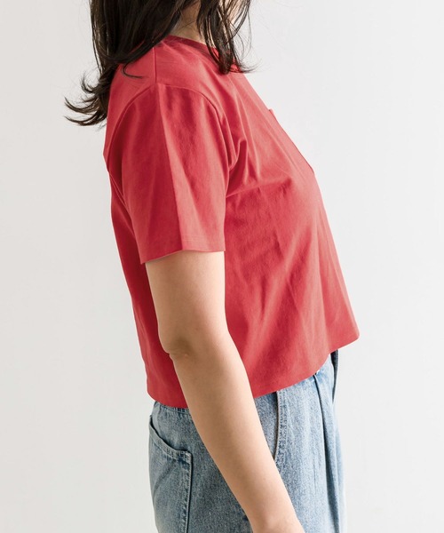 OLIVE des OLIVE(オリーブデオリーブ)の「リボン刺繍ティーシャツ 1041060570(Tシャツ/カットソー・レディース・レッド/ピンク/ブラック/サックスブルー/オフホワイト・FREE)」の17枚目の写真