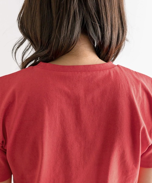 OLIVE des OLIVE(オリーブデオリーブ)の「リボン刺繍ティーシャツ 1041060570(Tシャツ/カットソー・レディース・レッド/ピンク/ブラック/サックスブルー/オフホワイト・FREE)」の19枚目の写真