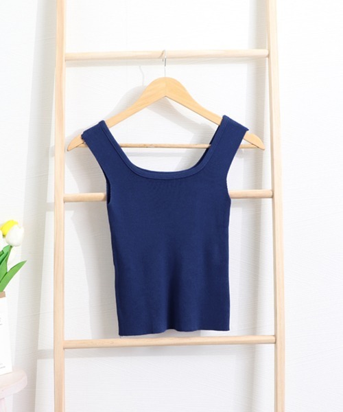 Miniministore(ミニミニストア)の「ノースリーブ ニットトップス(タンクトップ・レディース・テラコッタ/ダークブルー/ベージュ/ピンク/イエロー/グリーン/ブラック/ホワイト/オレンジ/コーラル/パープル/ワインレッド・FREE)」の21枚目の写真