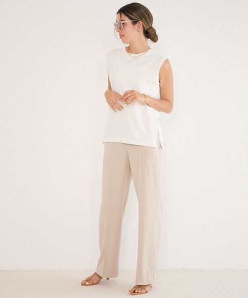 BAYFLOW（ベイフロー）の「ノースリーブシルケットT（Tシャツ/カットソー・レディース・モカ/ミント/オフホワイト/ブラック・SMALL/MEDIUM）」の21枚目の写真