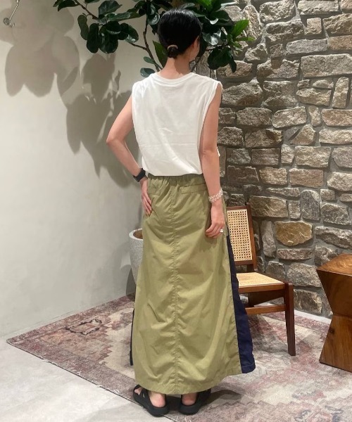 BAYFLOW（ベイフロー）の「ノースリーブシルケットT（Tシャツ/カットソー・レディース・モカ/ミント/オフホワイト/ブラック・SMALL/MEDIUM）」の10枚目の写真