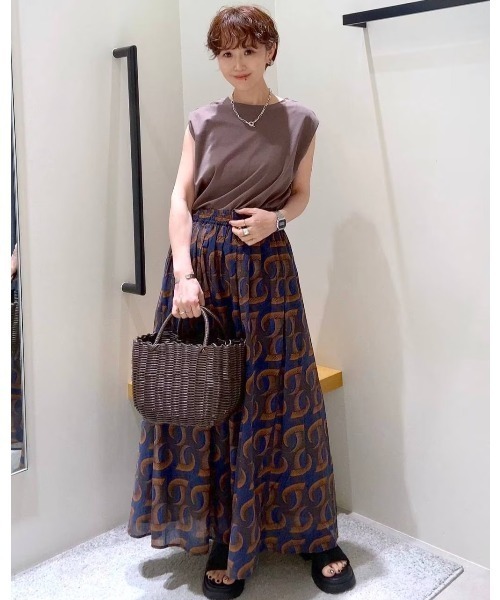 BAYFLOW（ベイフロー）の「ノースリーブシルケットT（Tシャツ/カットソー・レディース・モカ/ミント/オフホワイト/ブラック・SMALL/MEDIUM）」の15枚目の写真