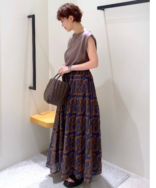 BAYFLOW（ベイフロー）の「ノースリーブシルケットT（Tシャツ/カットソー・レディース・モカ/ミント/オフホワイト/ブラック・SMALL/MEDIUM）」の16枚目の写真