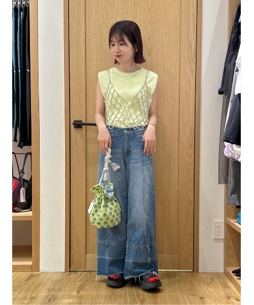 BAYFLOW（ベイフロー）の「ノースリーブシルケットT（Tシャツ/カットソー・レディース・モカ/ミント/オフホワイト/ブラック・SMALL/MEDIUM）」の18枚目の写真