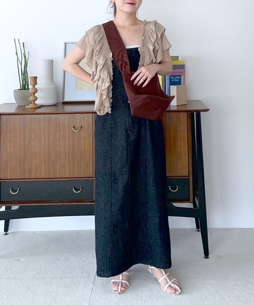 mysty woman（ミスティウーマン）の「［追加1］ダブルフリルショートブラウス　113515（シャツ/ブラウス・レディース・オフホワイト/ベージュ/ブラック・FREE）」の20枚目の写真