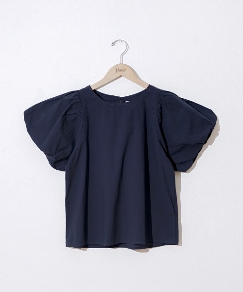 flower（フラワー）の「フェミニンパフブラウス3（シャツ/ブラウス・レディース・ベージュ/アイボリー/ネイビー・FREE）」の20枚目の写真