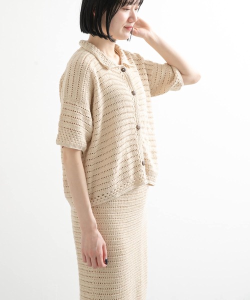 URBAN RESEARCH DOORS(アーバンリサーチドアーズ)の「『別注』KHWOPA×DOORS かぎ針カーディガン(カーディガン/ボレロ・レディース・アイボリー・FREE)」の12枚目の写真