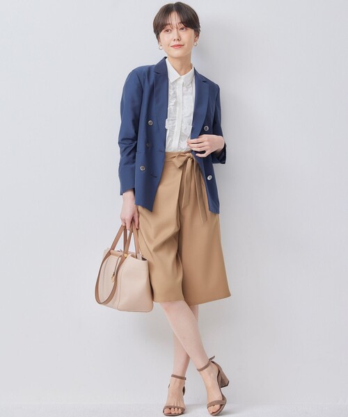 組曲(クミキョク)の「【WEB限定】オシャクロスキュロットパンツ(その他パンツ・レディース・ブラック系/ベージュ系・S2)」の6枚目の写真