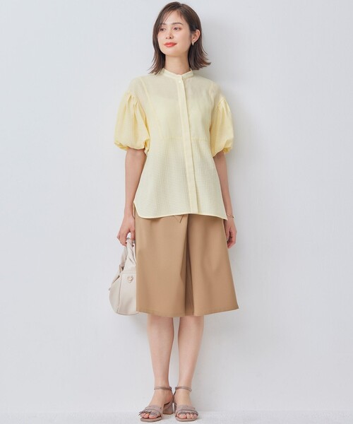 組曲(クミキョク)の「【WEB限定】オシャクロスキュロットパンツ(その他パンツ・レディース・ブラック系/ベージュ系・S2)」の15枚目の写真