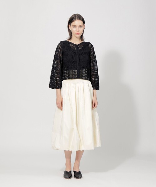 【セール】コットンエンブロイダリー 2WAYニット（カーディガン/ボレロ）｜EPOCA（エポカ）