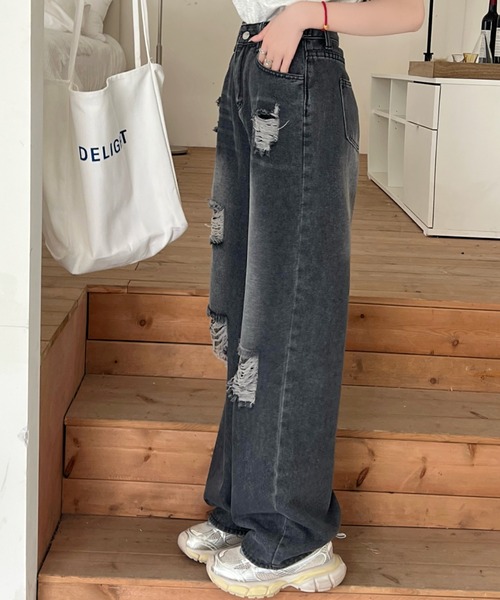 ご購入者様決定꒰MISS SIXTY꒱ハイウエストダメージデニムサルエル風