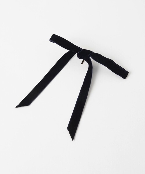 BEAUTY&YOUTH UNITED ARROWS（ビューティーアンドユースユナイテッドアローズ）の「【WEB限定】ベルベット リボン ピン（バレッタ/ヘアクリップ・レディース・ブラック/ネイビー・FREE）」の9枚目の写真