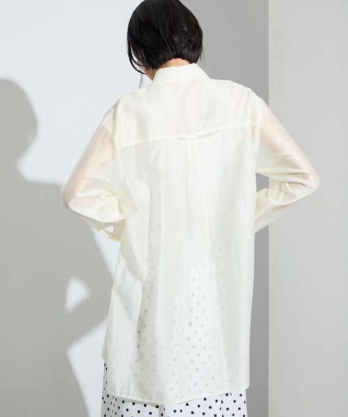 ONE'S TRUE(ワンズトゥルー)の「シアーブラウス(シャツ/ブラウス・レディース・ピンク/ベージュ/ブラック・M/L)」の19枚目の写真