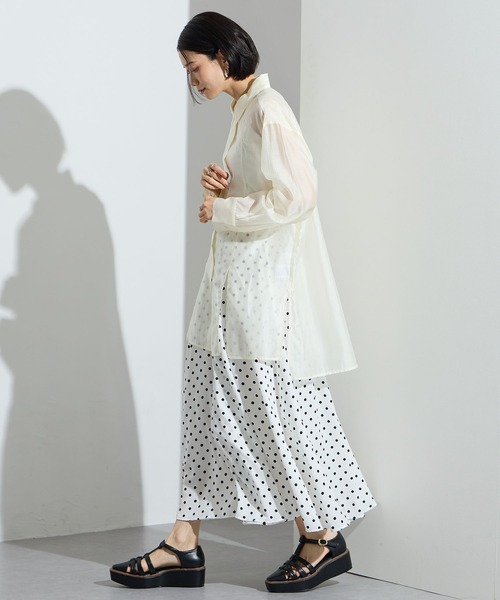 ONE'S TRUE(ワンズトゥルー)の「シアーブラウス(シャツ/ブラウス・レディース・ピンク/ベージュ/ブラック・M/L)」の22枚目の写真