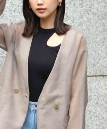 Jines | ラメテレコ カットアウトデザインタンクトップ(タンクトップ)