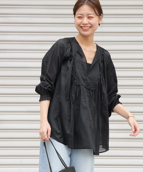 新品完売☆ジャーナルスタンダード☆コットンボイル エンブロイダリー ブラウス☆ JOURNAL STANDARD relume（ジャーナルスタンダード レリューム）の