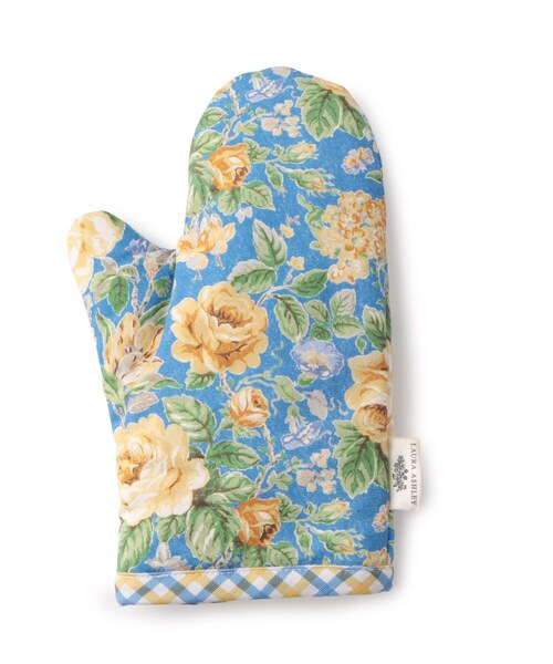 ローラアシュレイ エプロン ミトン LAURA ASHLEY ワイルド ローズ柄
