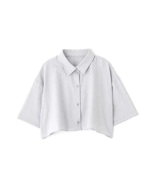 FREE'S MART（フリーズマート）の「◆クロップド半袖シャツ（シャツ/ブラウス・レディース・ブルー/グレー/ホワイト・FREE）」の18枚目の写真