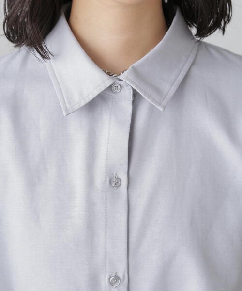 FREE'S MART（フリーズマート）の「◆クロップド半袖シャツ（シャツ/ブラウス・レディース・ブルー/グレー/ホワイト・FREE）」の12枚目の写真