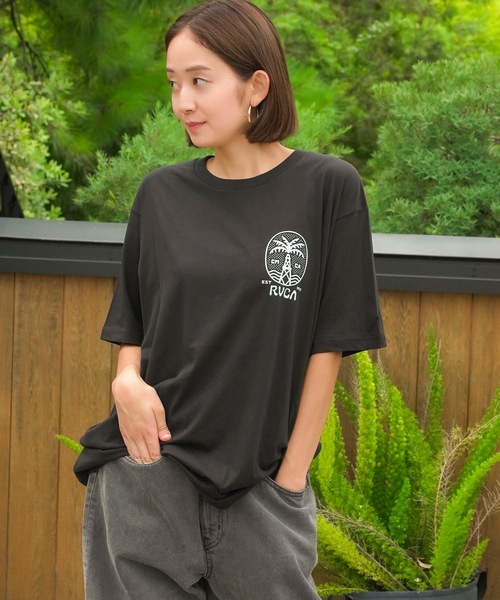 【RVCA】2カラー バックグラフィック 半袖 Tシャツ / 送料無料 セール】RVCA メンズ CLIF SHORE Tシャツ 【2024年夏モデル