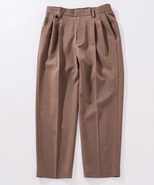 417 EDIFICE（フォーワンセブンエディフィス）の「トロピカル 2タックイージーパンツ（スラックス・メンズ・チャコールグレー/ブラック/ブラウン/ベージュ・SMALL/MEDIUM/LARGE）」の4枚目の写真