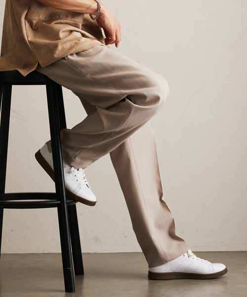 417 EDIFICE（フォーワンセブンエディフィス）の「トロピカル 2タックイージーパンツ（スラックス・メンズ・チャコールグレー/ブラック/ブラウン/ベージュ・SMALL/MEDIUM/LARGE）」の18枚目の写真