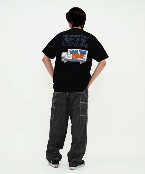 GLAZOS（グラソス）の「【大人向けサイズあり】【防虫加工】バックグラフィティトラックプリント半袖Tシャツ（Tシャツ/カットソー・キッズ・ホワイト/ブラック/カーキ・150cm/140cm/170cm/160cm）」の19枚目の写真