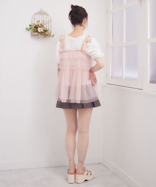 【人気商品】 jumelle チュールビスチェ　ピンク 5色展開】「Meridian」チュール ラメ ビスチェ ピンク - 古着屋