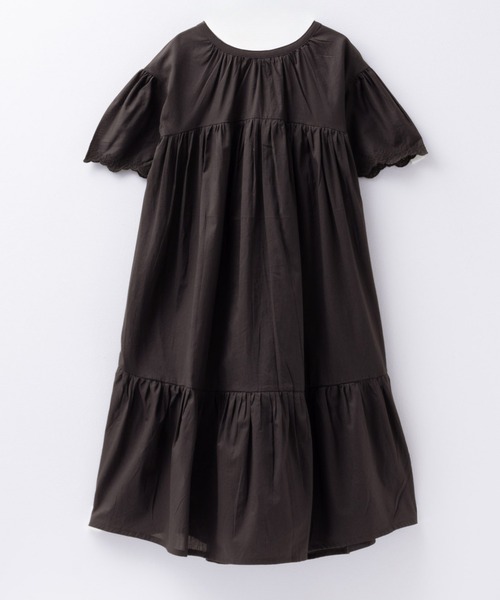 NAVY(ネイビー)の「NAVY 綿100% ギャザーワンピース(ワンピース・キッズ・チャコールグレー/アイボリー/ピンク・120/130/140/150/160)」の13枚目の写真
