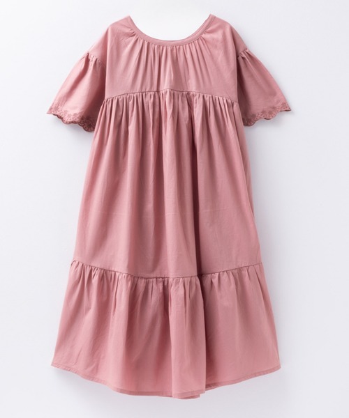 NAVY(ネイビー)の「NAVY 綿100% ギャザーワンピース(ワンピース・キッズ・チャコールグレー/アイボリー/ピンク・120/130/140/150/160)」の12枚目の写真