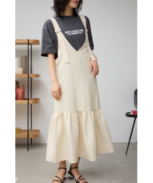 AZUL by moussy(アズールバイマウジー)の「ジャガードジャンパードレス(ワンピース・レディース・アイボリー/ブラック/グレー・SMALL/MEDIUM)」の4枚目の写真
