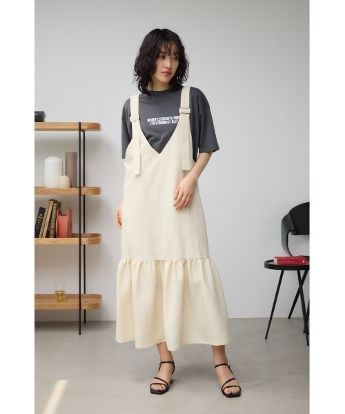 AZUL by moussy(アズールバイマウジー)の「ジャガードジャンパードレス(ワンピース・レディース・アイボリー/ブラック/グレー・SMALL/MEDIUM)」の7枚目の写真