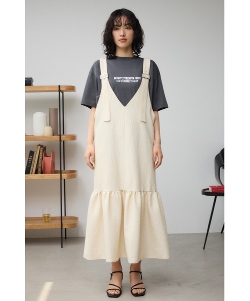 AZUL by moussy(アズールバイマウジー)の「ジャガードジャンパードレス(ワンピース・レディース・アイボリー/ブラック/グレー・SMALL/MEDIUM)」の8枚目の写真