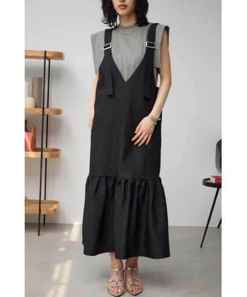 AZUL by moussy(アズールバイマウジー)の「ジャガードジャンパードレス(ワンピース・レディース・アイボリー/ブラック/グレー・SMALL/MEDIUM)」の17枚目の写真